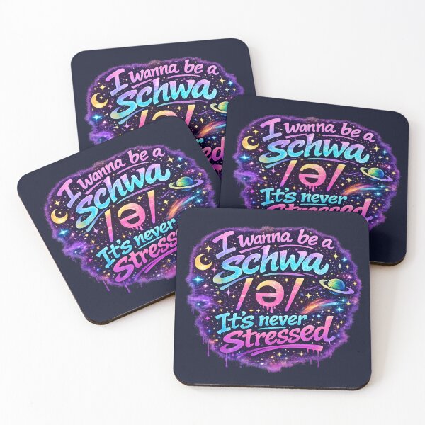 Item preview, I Wanna Be a Schwa It’s Never Stressed Linguistics Cosmic Graffiti designed and sold by Nerd Romance Café.