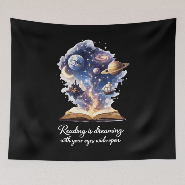 Item preview, Reading is dreaming - Magic Book & Stars designed and sold by Pineapple-Tree.