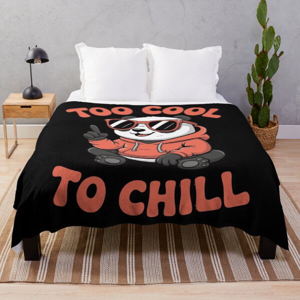 Item preview, Cute Trendy Panda Cartoon Too Cool To Chill Funny Animal Pun designed and sold by anamul43.