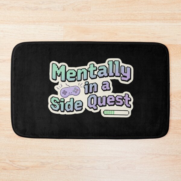 Item preview, Mentally in a Side Quest Funny Gamer Retro Typography designed and sold by AGawas.