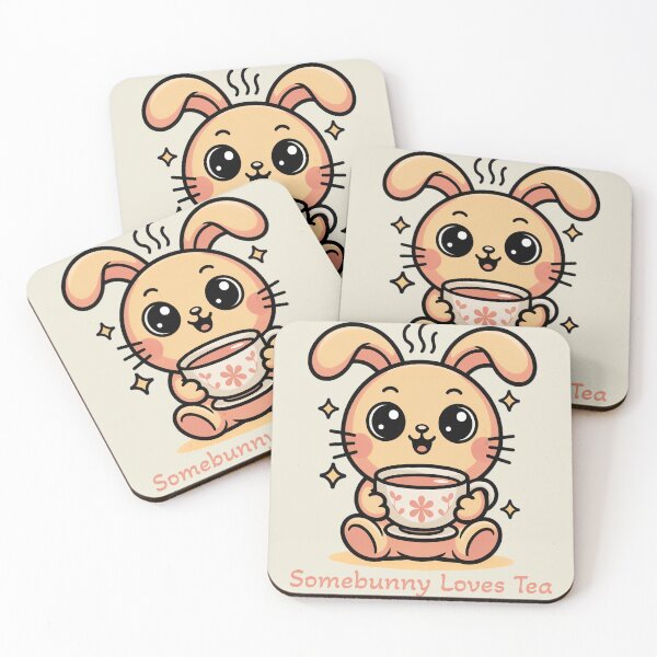 Item preview, Somebunny Loves Tea Cute Kawaii Bunny Pun Art designed and sold by AlexandraSand.