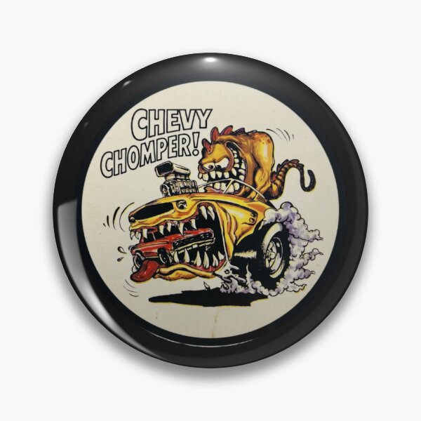 Item preview, CHEVY CHOMPER YELLOW MONSTER MUSTANG METALSHARP TOOTH DOG designed and sold by V3GFX.