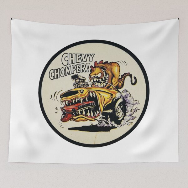 Item preview, CHEVY CHOMPER YELLOW MONSTER MUSTANG METALSHARP TOOTH DOG designed and sold by V3GFX.