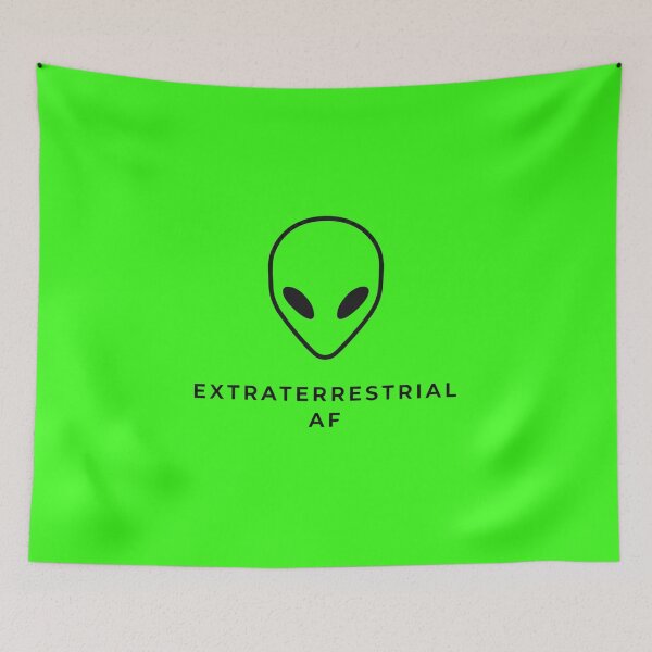 Item preview, Simple Grey Alien Outline - Sci-Fi Minimalist Typography Art designed and sold by Cosmic Cactus.