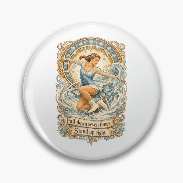 Item preview, Figure skating Art Nouveau shirt: Stand Up designed and sold by Pineapple-Tree.