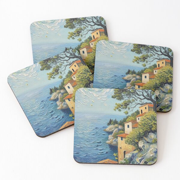 Item preview, Village on the cliff coast designed and sold by sid1802.