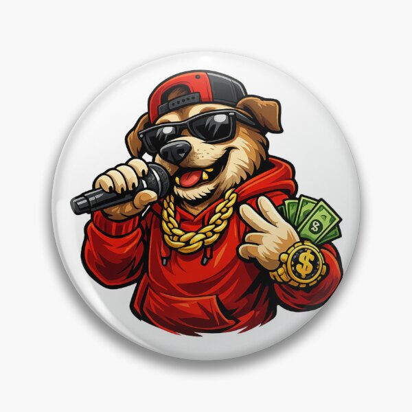 Item preview, Rapper Dog Cartoon Hip Hop Mascot designed and sold by Evening Twilight.