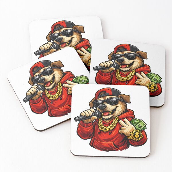 Item preview, Rapper Dog Cartoon Hip Hop Mascot designed and sold by Evening Twilight.