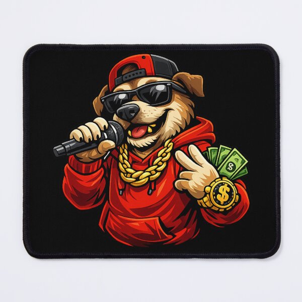 Item preview, Rapper Dog Cartoon Hip Hop Mascot designed and sold by Evening Twilight.