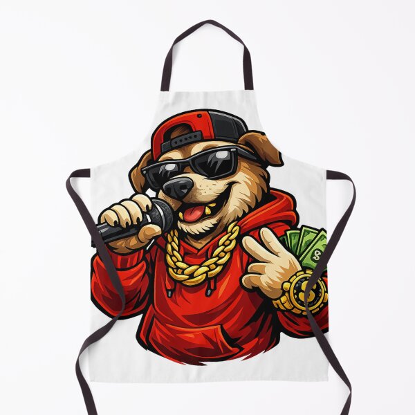 Item preview, Rapper Dog Cartoon Hip Hop Mascot designed and sold by Evening Twilight.