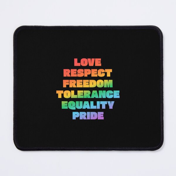 Item preview, Love Respect Freedom Tolerance Equality Pride -  LGBT Pride Values designed and sold by Inspirationmotivation.