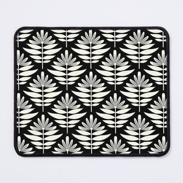 Item preview, Modern wildflower pattern in black and white designed and sold by Jennifer Ladd.