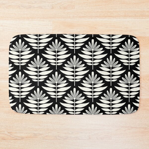 Item preview, Modern wildflower pattern in black and white designed and sold by Jennifer Ladd.