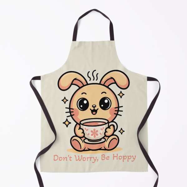 Item preview, Dont Worry Be Hoppy Cute Kawaii Bunny Pun Art designed and sold by AlexandraSand.