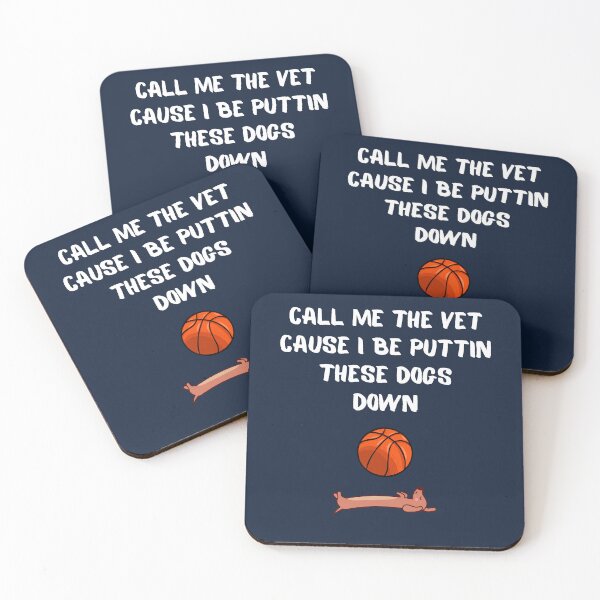 Item preview, Call Me The Vet Cause I Be Puttin These Dogs Down Funny Gift For Basketball Players designed and sold by WearFine.