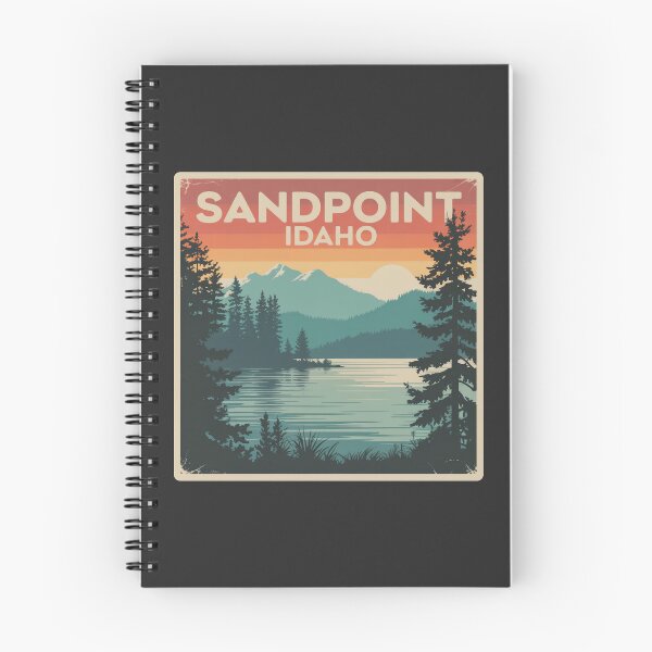 Item preview, Sandpoint Idaho Vintage Travel Poster – Lake & Mountain Retro Landscape designed and sold by ArcticFoxStudio.