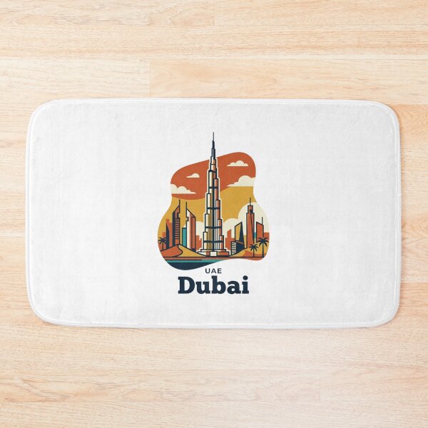 Item preview, Dubai Burj Khalifa Bold Retro Graphic Travel Poster designed and sold by Inkworksbyshery.