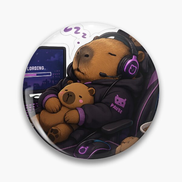 Item preview, Capybara Gaming Cartoon Design designed and sold by Aramdesing.