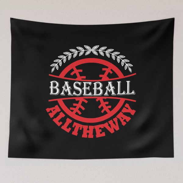 Item preview, Baseball All The Way Retro Sports Laurel Wreath Emblem designed and sold by 1001T-Shirt.