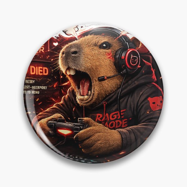 Item preview, Capybara Gaming Cartoon Design designed and sold by Aramdesing.