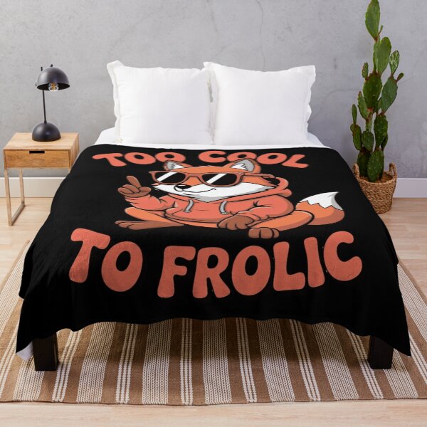 Item preview, Cute Chill Fox Cartoon Too Cool To Frolic Funny Animal Pun designed and sold by anamul43.