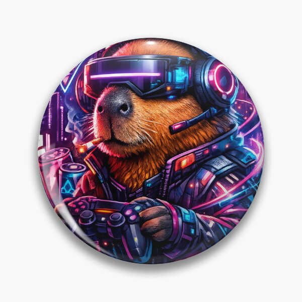 Item preview, Capybara Gaming Cartoon Design designed and sold by Aramdesing.