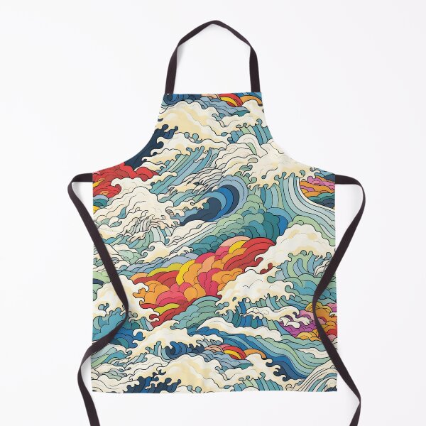 Item preview, Japanese Ocean Wave Pattern – Colorful Ukiyo-e Inspired Aesthetic Design designed and sold by PRINYOS.