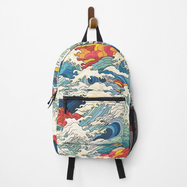 Item preview, Japanese Ocean Wave Pattern – Colorful Ukiyo-e Inspired Aesthetic Design designed and sold by PRINYOS.