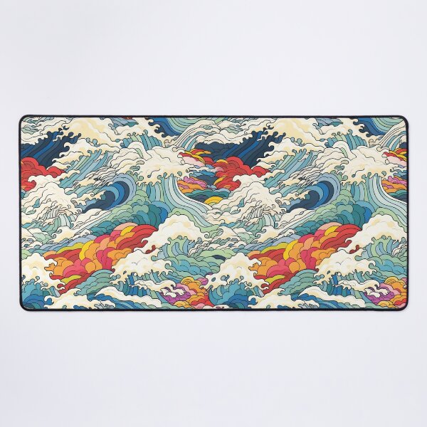 Item preview, Japanese Ocean Wave Pattern – Colorful Ukiyo-e Inspired Aesthetic Design designed and sold by PRINYOS.