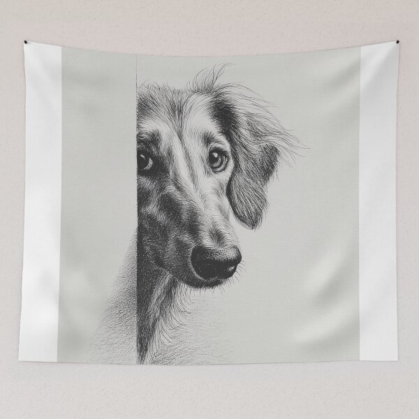 Item preview, Curious afghan hound Peeking designed and sold by lautir.