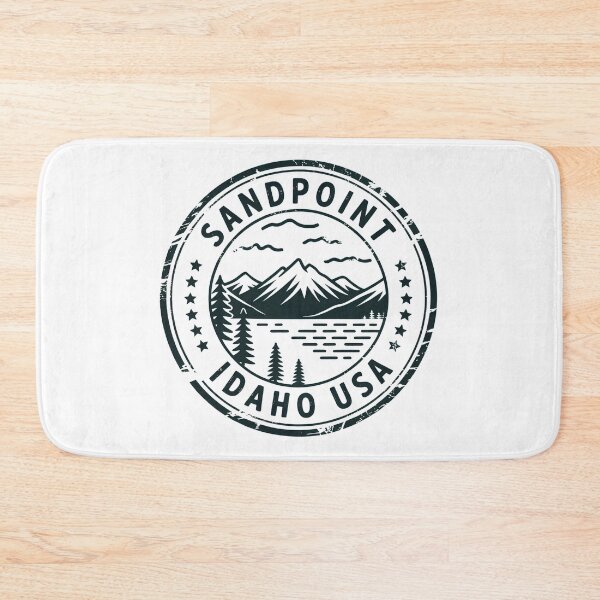 Item preview, Sandpoint Idaho USA Vintage Badge – Mountain Lake Outdoor Adventure Design designed and sold by ArcticFoxStudio.