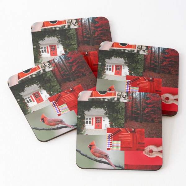 Item preview, Crimson Red Retro Aesthetic Collage designed and sold by altanduranstudio.