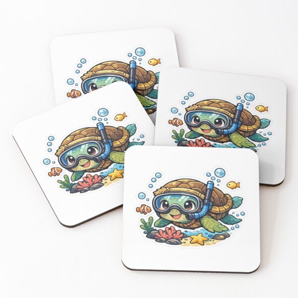 Item preview, Cute Scuba Diving Sea Turtle designed and sold by ikonicgallery.