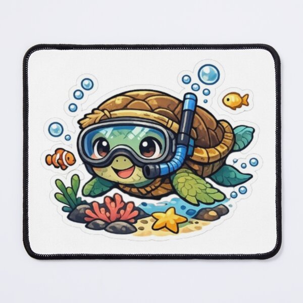 Item preview, Cute Scuba Diving Sea Turtle designed and sold by ikonicgallery.