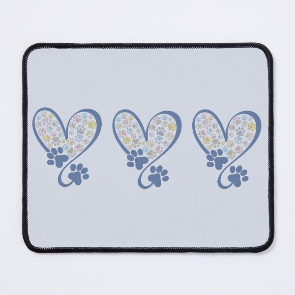 Item preview, Copy of Aqua hearts with colorful paw prints designed and sold by Doodles Down South.