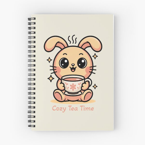 Item preview, Cozy Tea Time Cute Kawaii Bunny Autumn Art designed and sold by AlexandraSand.