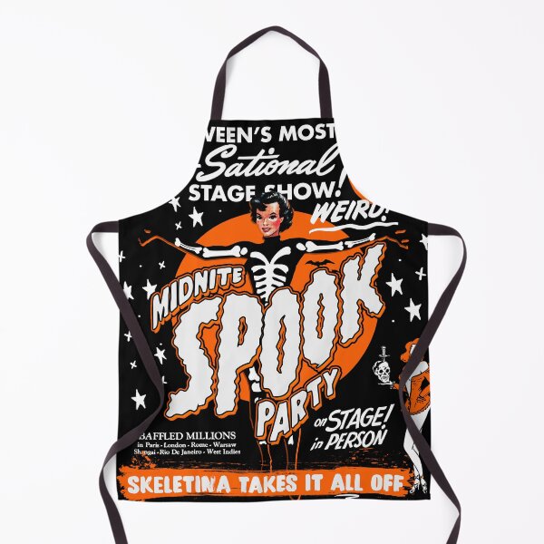 Item preview, Skeletina Takes it ALL Off (Retro Spook Show Design) designed and sold by HereticTees.