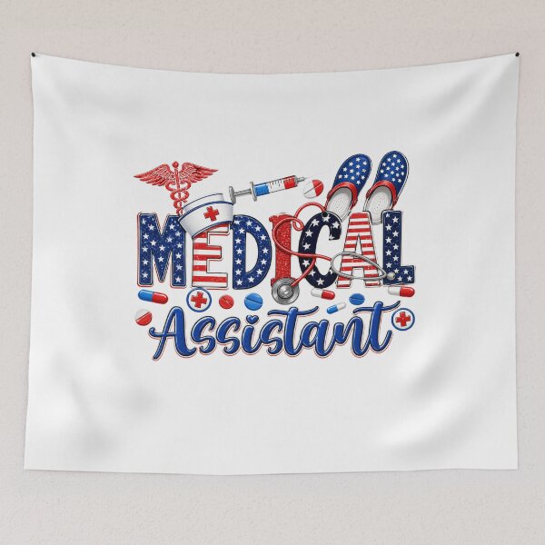 Item preview, Patriotic Medical Assistant Stars and Stripes designed and sold by PrintanovaDesign.