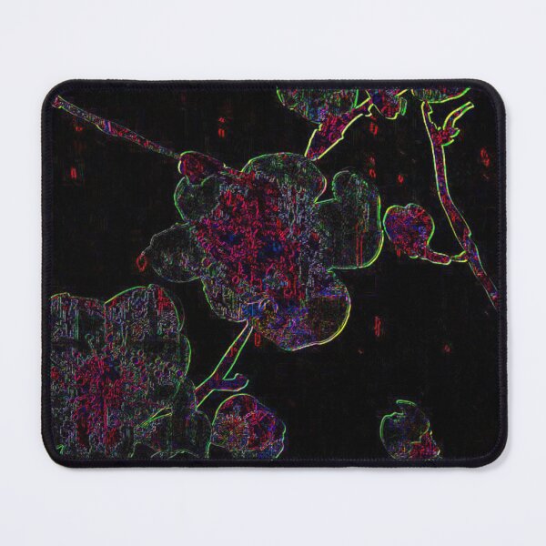 Item preview, Dark Cherry Blossom – Neon Botanical Art | Chromatic Collection designed and sold by BatNature.