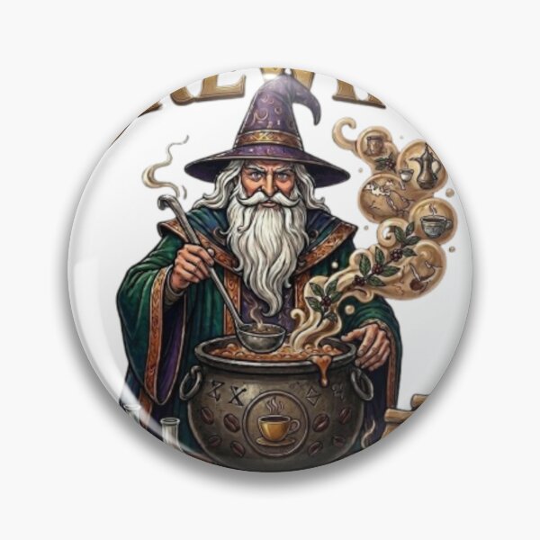 Item preview, Wizard Brewing Coffee Magical Potion Art designed and sold by Northern Glow Art.