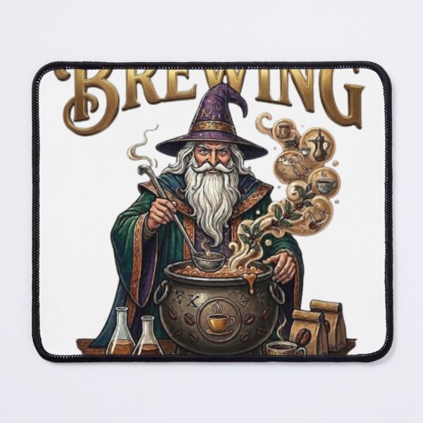 Item preview, Wizard Brewing Coffee Magical Potion Art designed and sold by Northern Glow Art.