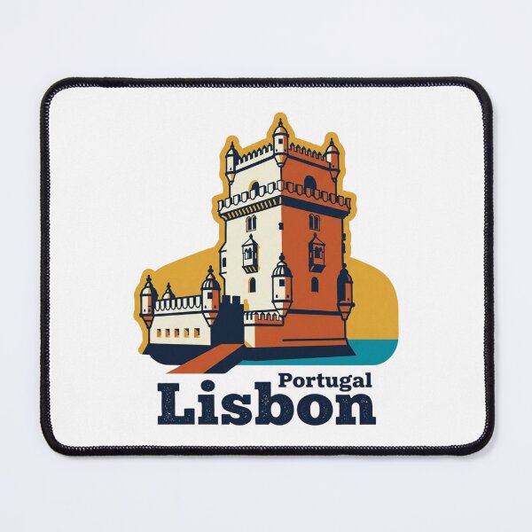 Item preview, Lisbon Belem Tower Bold Retro Graphic Travel Art designed and sold by Inkworksbyshery.