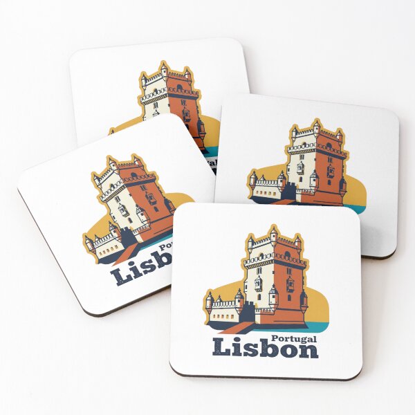 Item preview, Lisbon Belem Tower Bold Retro Graphic Travel Art designed and sold by Inkworksbyshery.