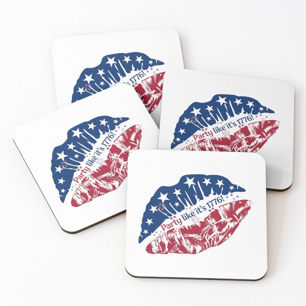Item preview, Party Like Its 1776 American Flag Lips Patriotic designed and sold by JessArty ⭐⭐⭐⭐⭐.