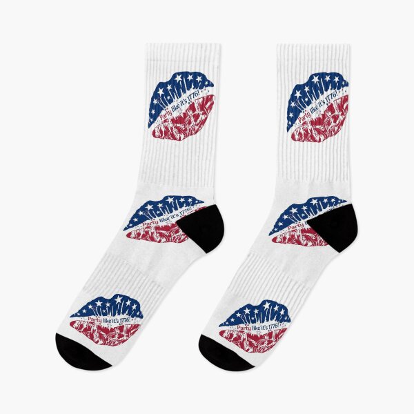 Item preview, Party Like Its 1776 American Flag Lips Patriotic designed and sold by JessArty ⭐⭐⭐⭐⭐.