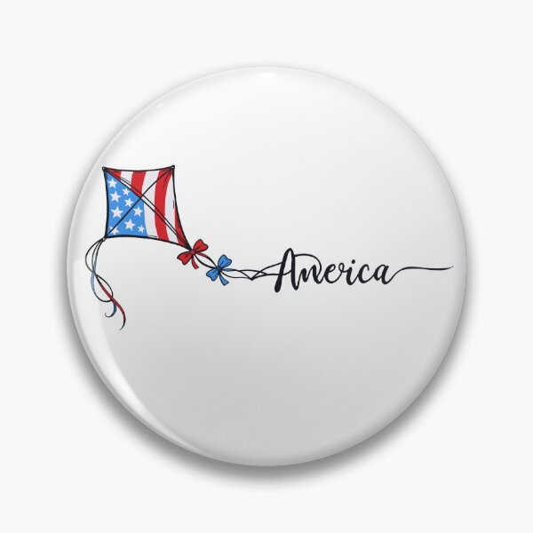 Item preview, America Cursive Kite Minimal Patriotic USA Art designed and sold by JessArty ⭐⭐⭐⭐⭐.