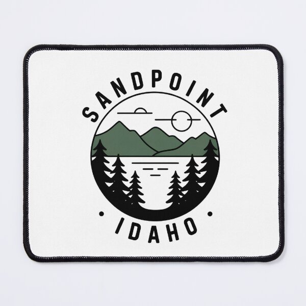 Item preview, Sandpoint Idaho Minimalist Nature Badge – Mountain Lake Outdoor Design designed and sold by ArcticFoxStudio.
