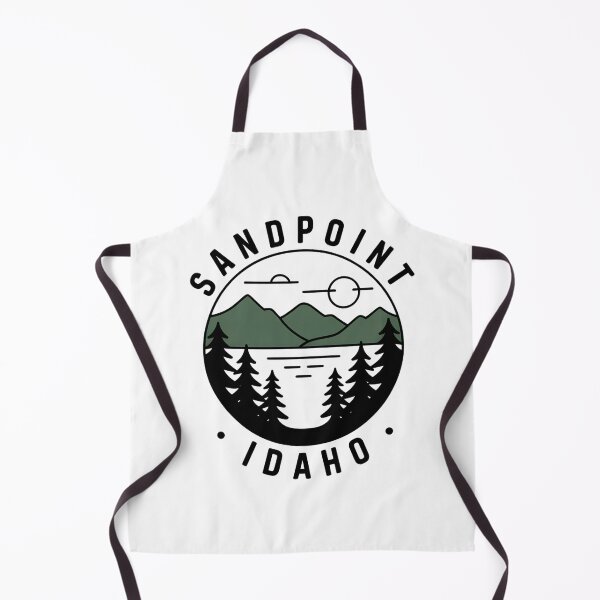 Item preview, Sandpoint Idaho Minimalist Nature Badge – Mountain Lake Outdoor Design designed and sold by ArcticFoxStudio.