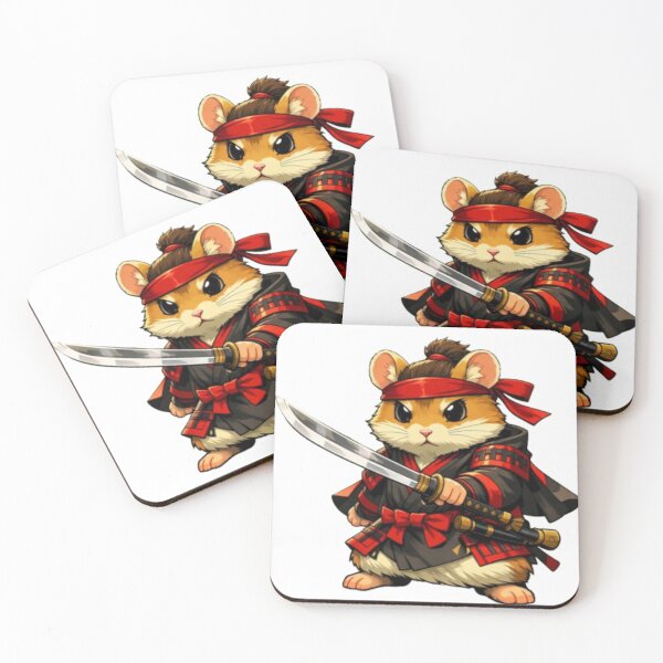 Item preview, Cute Ninja Hamster Samurai Warrior designed and sold by ikonicgallery.