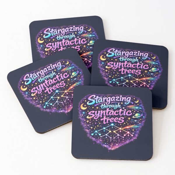 Item preview, Stargazing Through Syntactic Trees Cosmic Linguistics Design designed and sold by Nerd Romance Café.